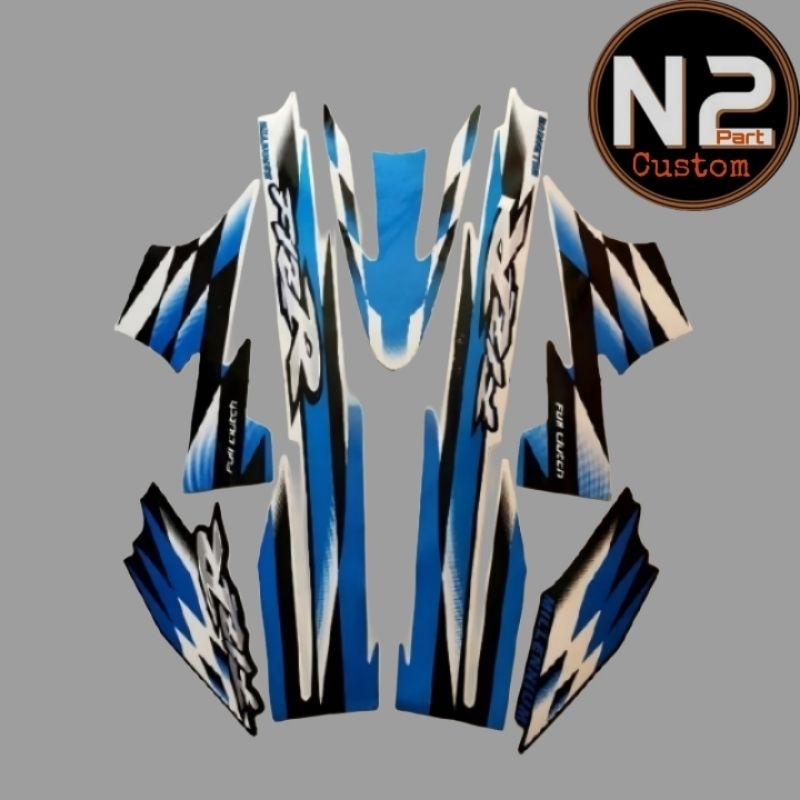 Sticker Striping Polet Motor F1ZR FIZ R 2000 Milenium Stiker List Body Fiz r Fizr Biru Putih