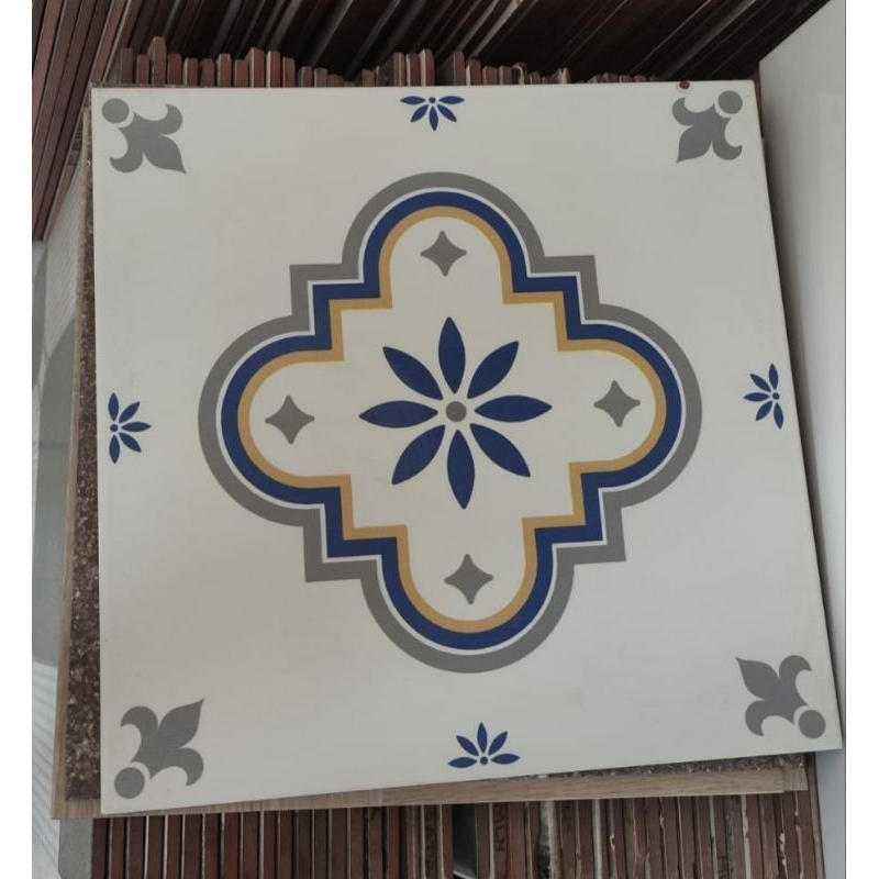 Keramik Lantai 40x40 Motif Batik Matt Milan Royal Calm