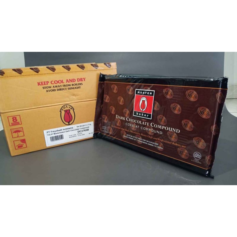 

tulip master baker dark chocolate coumpund potongan 500 gr