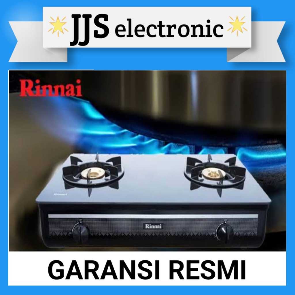 KOMPOR GAS RINNAI KACA 2TUNGKU RI-712GAB/RINNAI KOMPOR GAS KACA 2TUNGKU RI-712GAB GARANSI RESMI