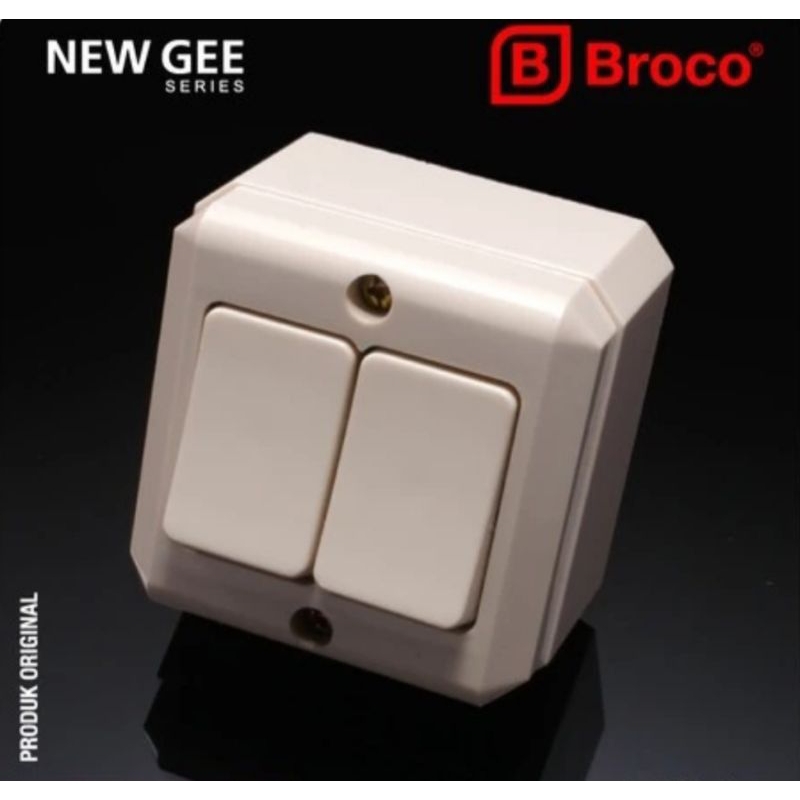 Saklar Double Broco Tempel | Saklar Seri Double Broco - Saklar Broco Tempel 16220