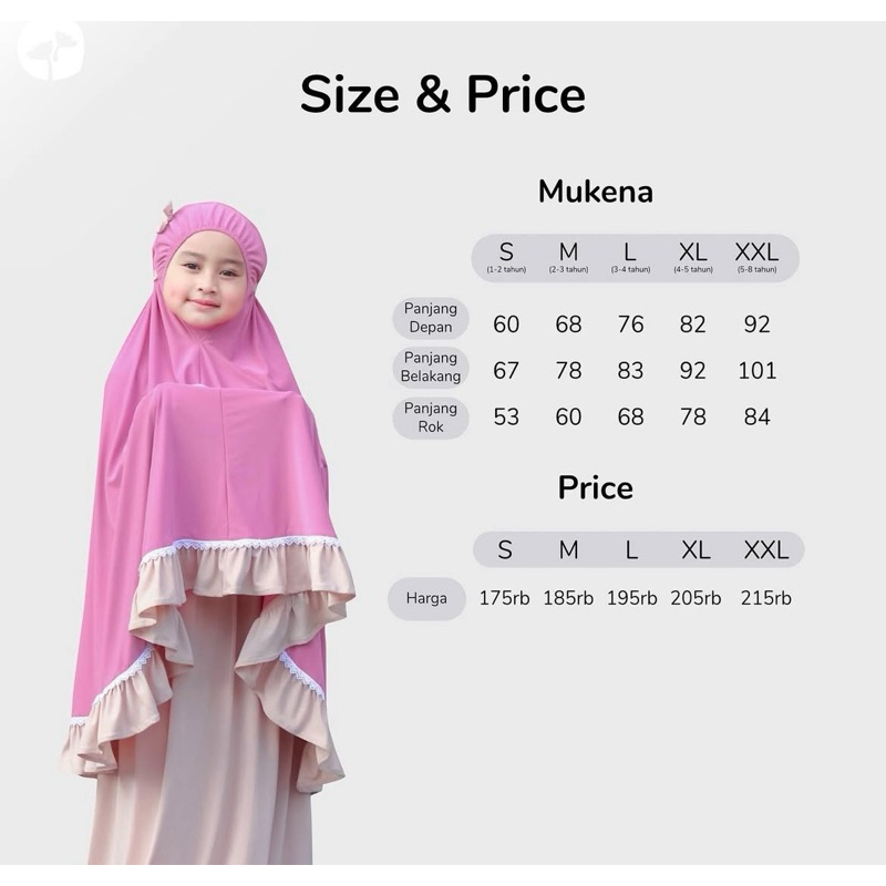 KHAIREEN | Mukena Zahra by Khaireen | Mukena Zahra | Mukena Anak | Mukena Premium Murah