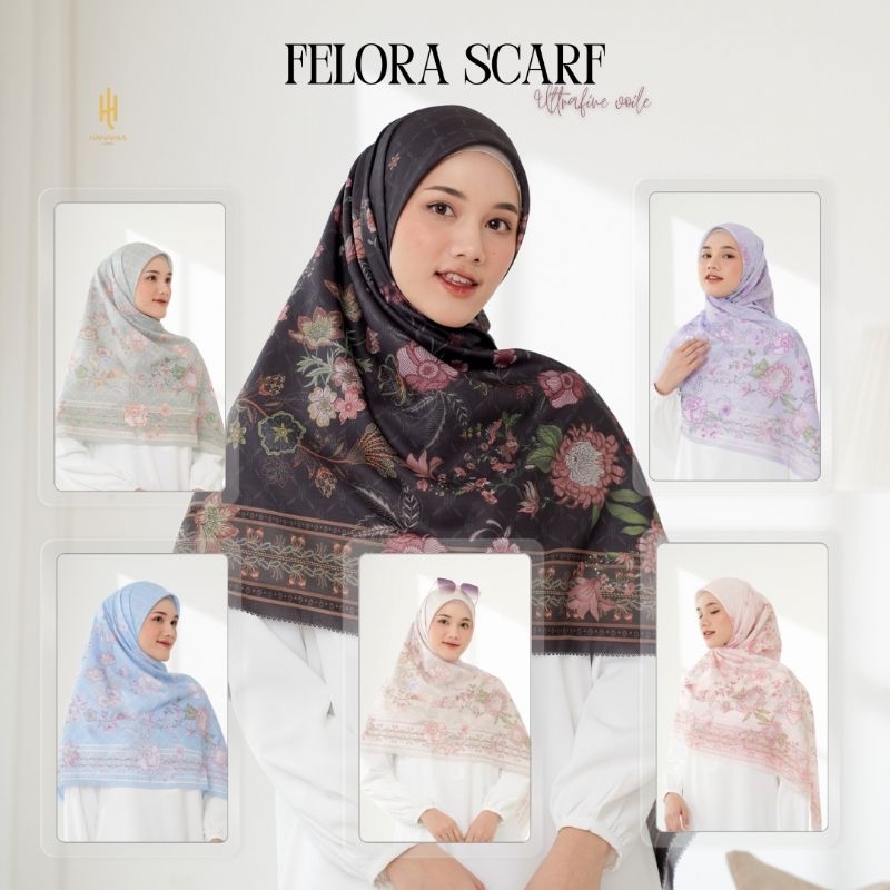 HANANIA LABEL-  RAYA SERIES FELORA SCARF | VOAL ULTRAFINE PREMIUM TRYSPAN REG 120 SYARI 140 HIJAB JI
