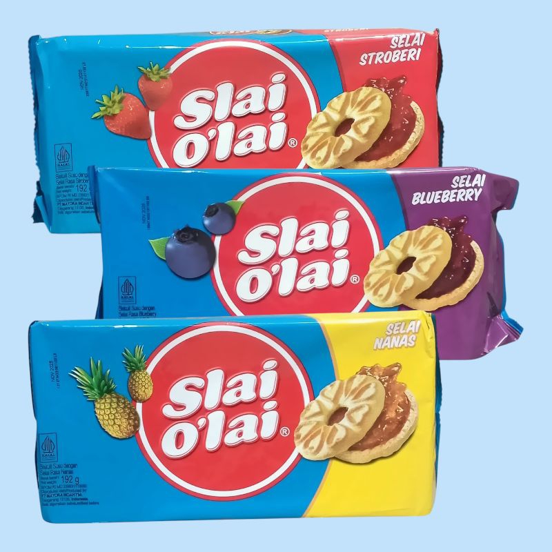 

ROMA SLAI OLAI Blueberry, Nanas dan Stroberi Biskuit 192gr