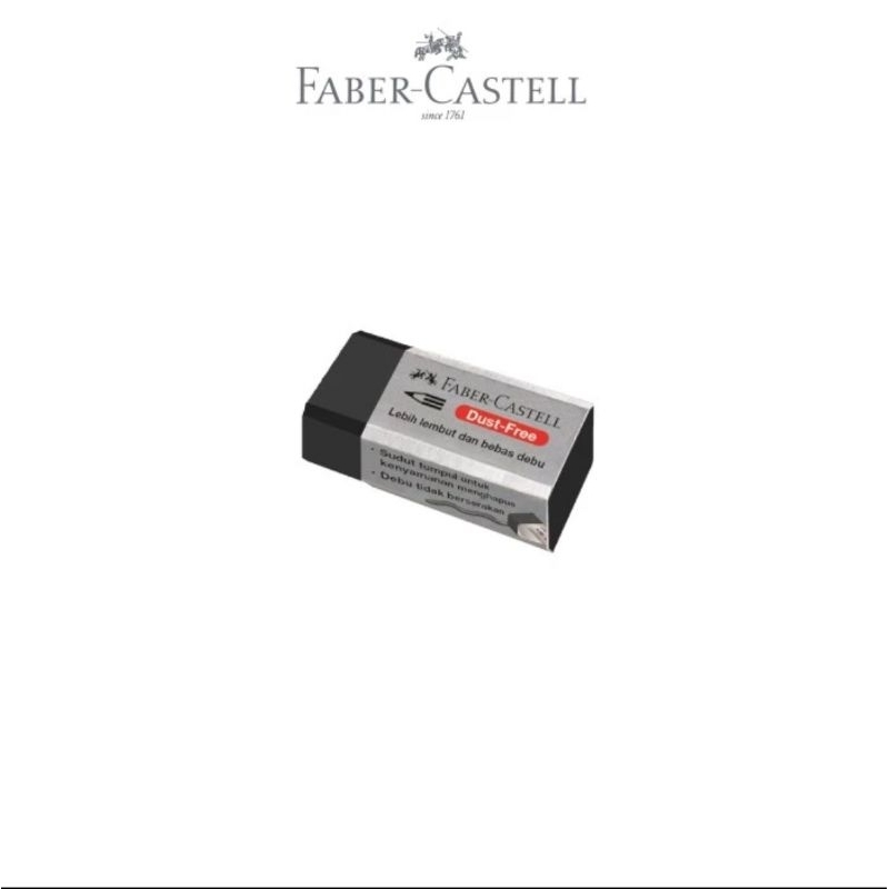 

12 PCS / 1 LSN FABER CASTELL Dust Free Eraser Penghapus pensil hitam