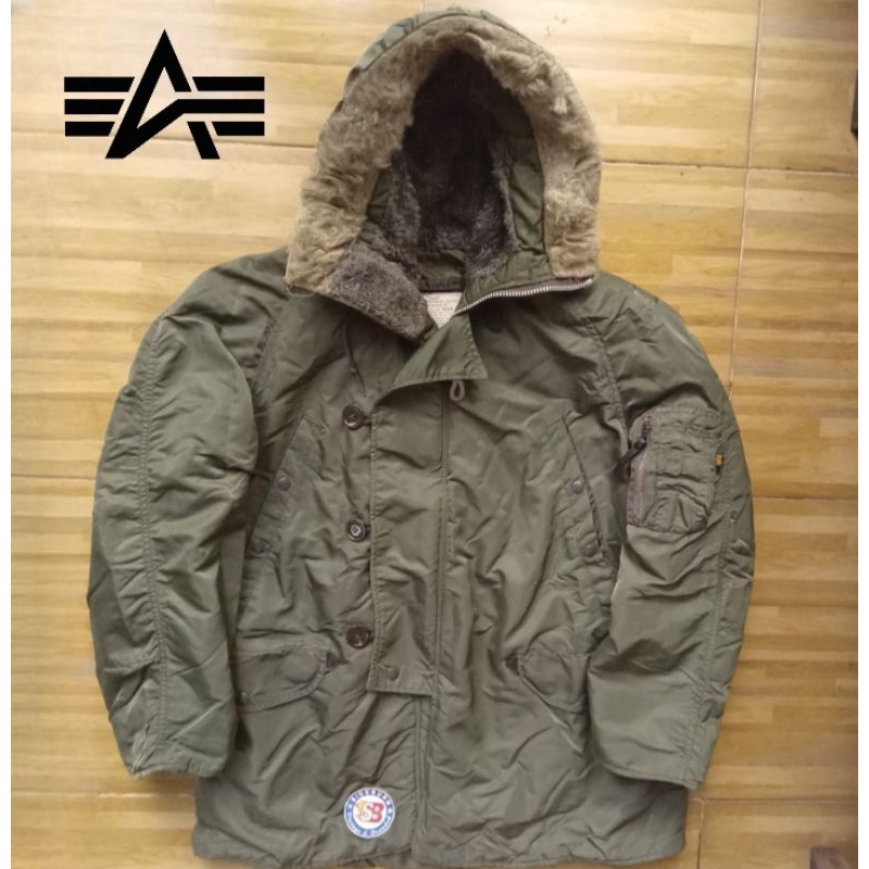 ALPHA INDUSTRIES N-3B PARKA DARK GREEN MADE IN USA