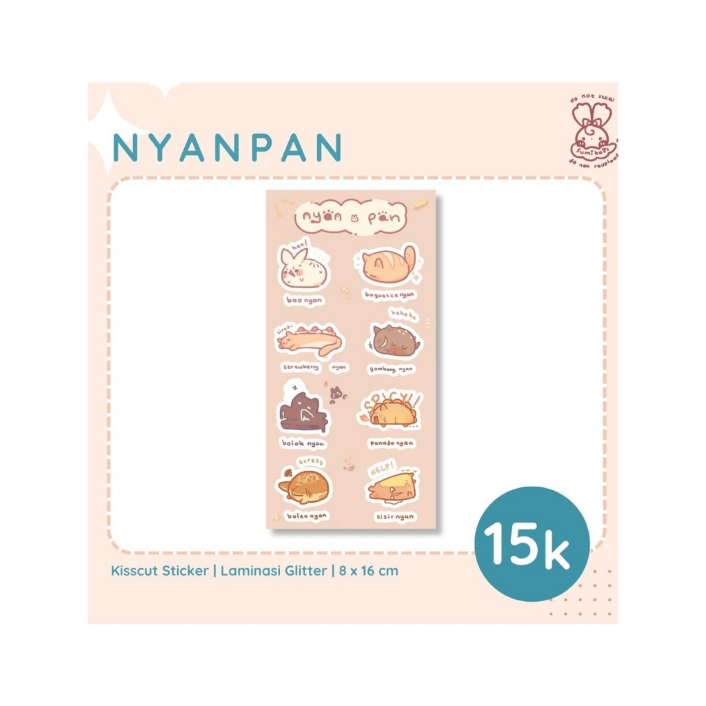 

Cute Deco Cat Nyanpan Sticker