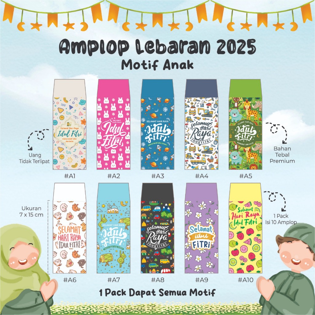 

[ECERAN] Amplop Lebaran Anak Premium Idul Fitri Bahan Tebal