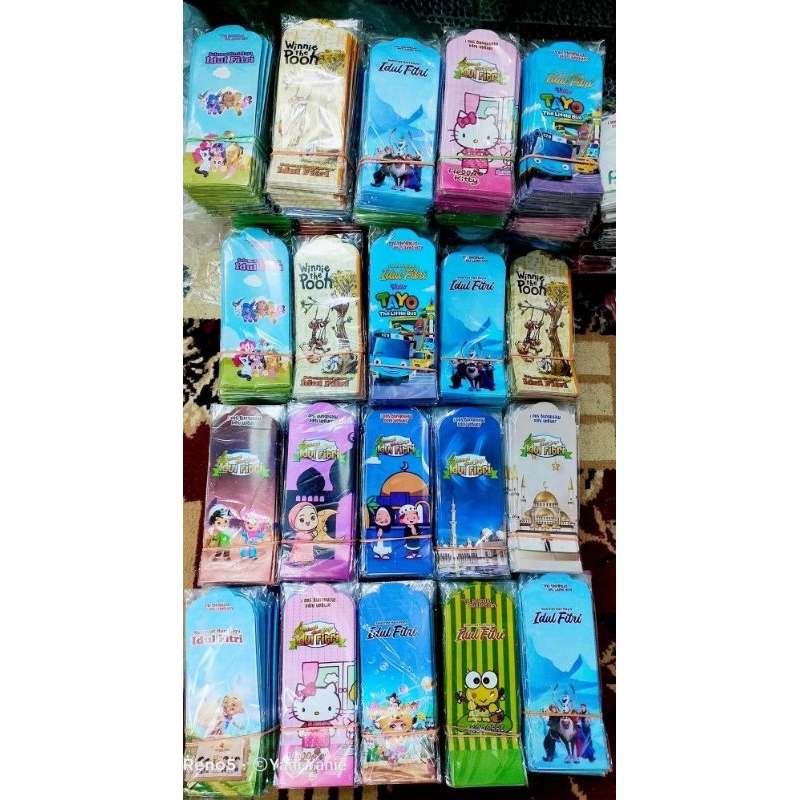 

Amplop lebaran jumbo siap pakai per pack isi 10 lmbr