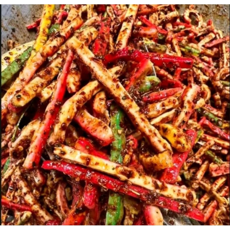 

seblak kerupuk jaat/ beton pedas dan original daun jeruk