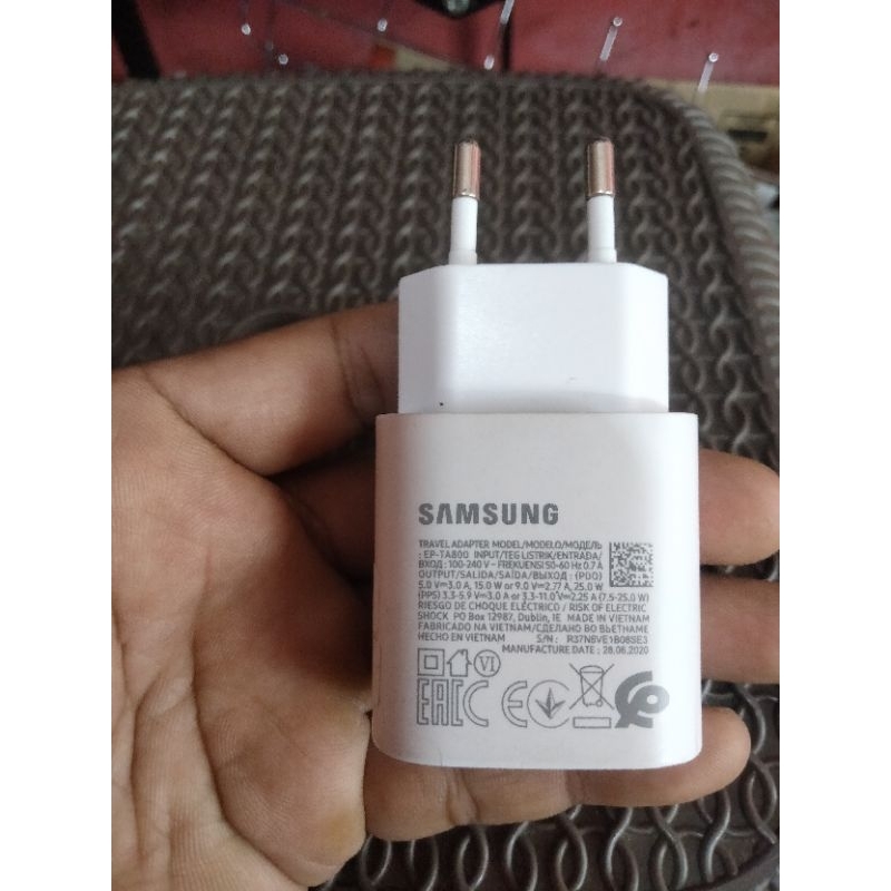 Charger Samsung A70s fastcharging 25W copotan hp