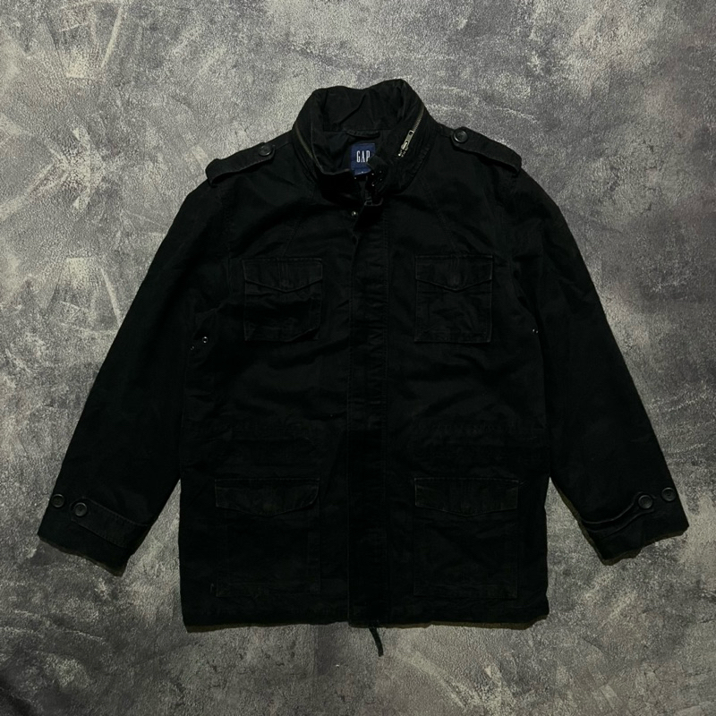 GAP Black Denim Parka M-65 Jacket