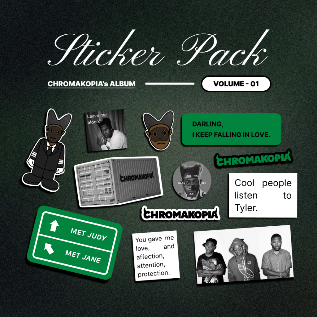 

TYLER THE CREATOR Stickers – Chromakopia (READ DESC)