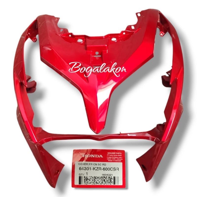 Cover tameng dada depan vario 125 kzr merah original ahm 64301kzr600csr