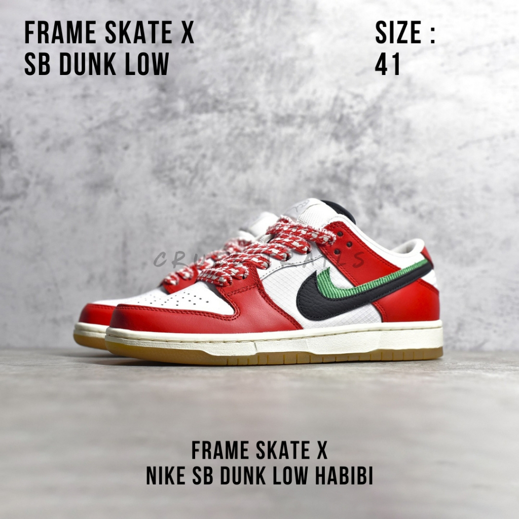 READY STOCK SIZE 41 - Frame Skate x Nike SB Dunk Low Habibi BNIB ORIGINAL MATERIAL