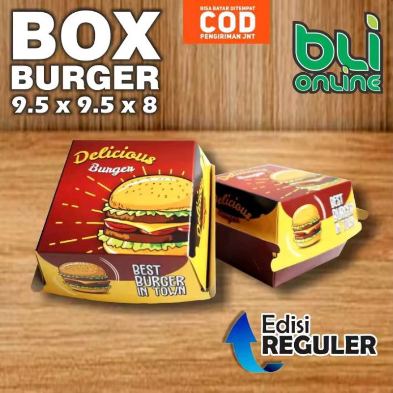 

Dus Burger 10x10x8 cm isi 100 pcs / Dus Burger / Box Burger / Kemasan Burger /Packaging Burger