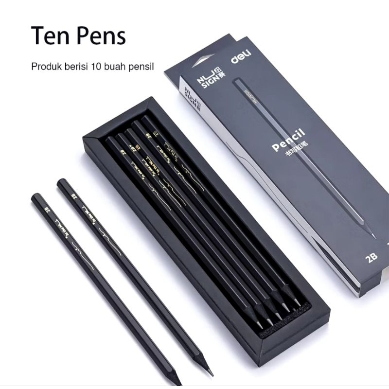 

Pensil Nusign By Deli NS722-2B Hitam Elegan | Murah Per 2 pcs