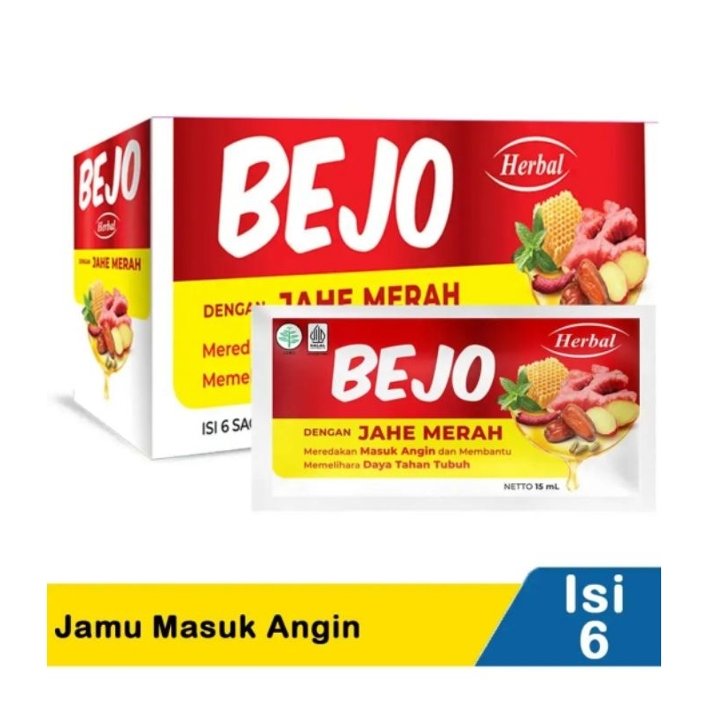 

Bejo Jahe Merah Masuk Angin Isi 6