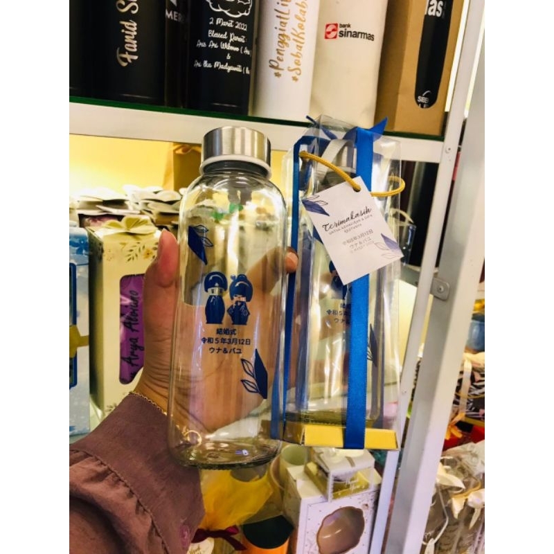 SOUVENIR TUMBLER BENING CUSTOM KEMASAN MIKA / SOUVENIR KANTOR / SOUVENIR WEDDING / SOUVENIR PERNIKAH