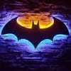 HIASAN DINDING LAMPU TIDUR MEWAH AESTHETIC,PLAYWUD LED *BATMAN*(KASTEM NAMA)