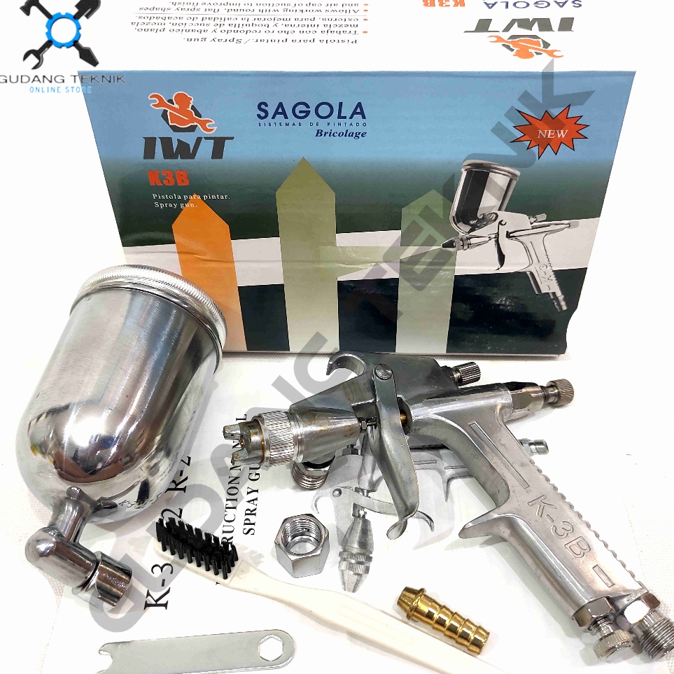 Baru Viral  IWT SAGOLA K3B Spray Gun Tabung Atas 2cc K3B IWT SAGOLA  Alat Semprot Semprotan Cat Spra