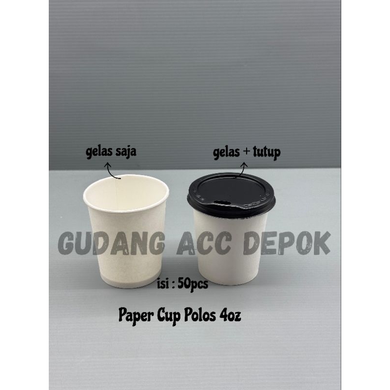Gelas Kertas / Paper Cup Gelas 4oz / Gelas Kopi 4 OZ