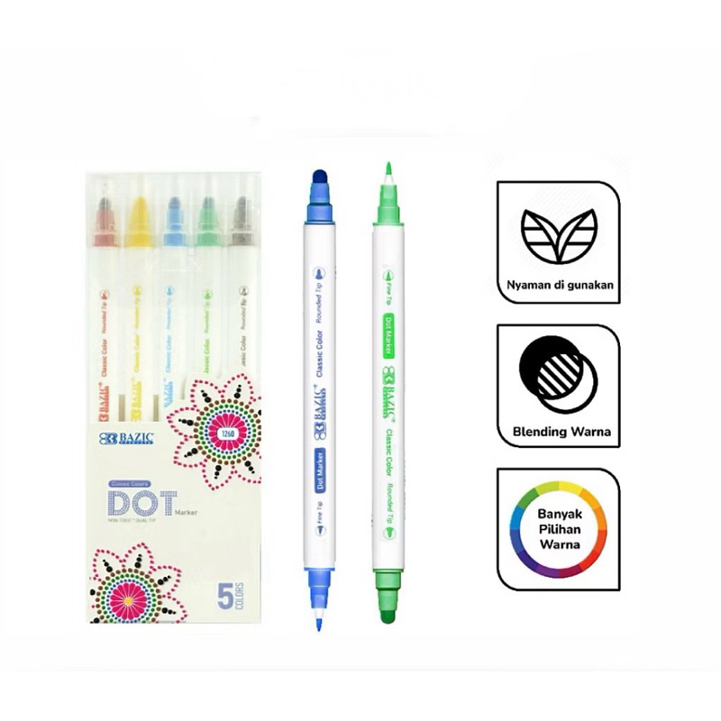 

SPIDOL 5 WARNA DOT MARKER 1260 BAZIC