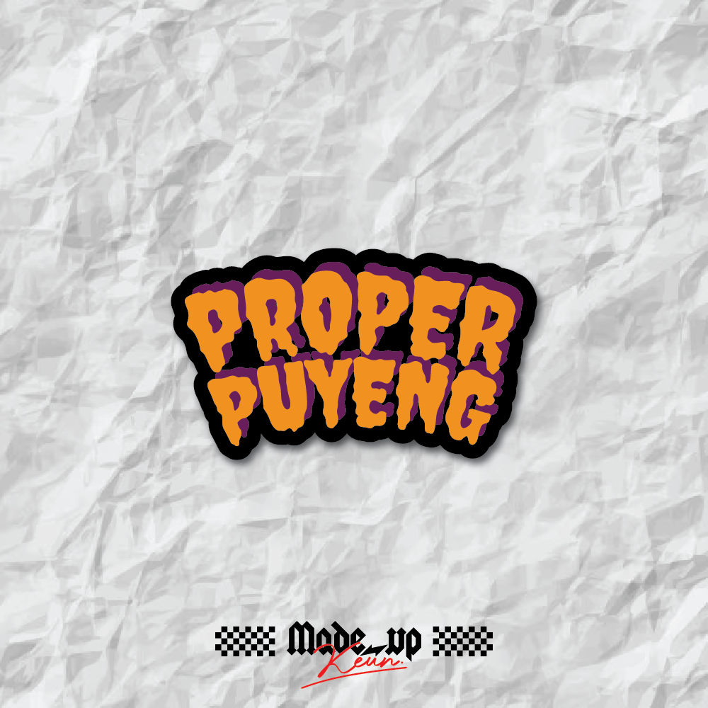 STICKER PRINT CUT PROPER PUYENG UNTUK MOTOR MOBIL HELM SUDAH MEMBENTUK POLA DESAIN ANTI AIR ANTI PAN