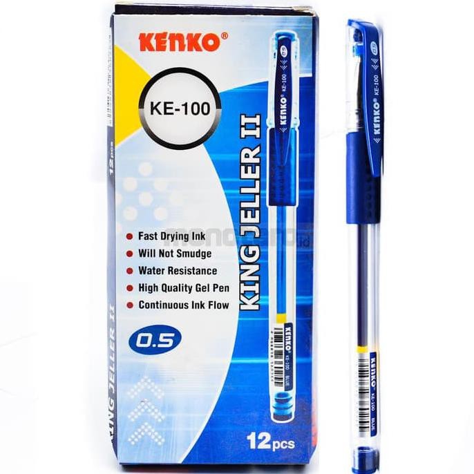 

(1PAK ISI 12PCS)KENKO GEL PEN KE 100 BIRU