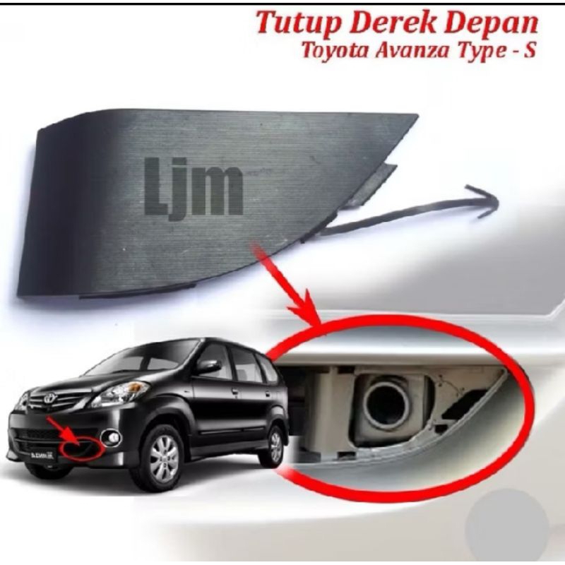cover tutup bemper depan avanza type s original