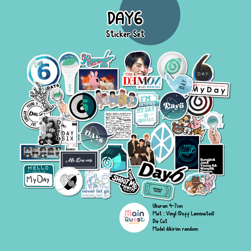 

Sticker Day6 | Sticker Aesthetic / Sticker Tumblr / Sticker Laptop / Sticker Anti Air / Sticker Vinyl / Sticker Die Cut / Sticker Kpop / Sticker Cute