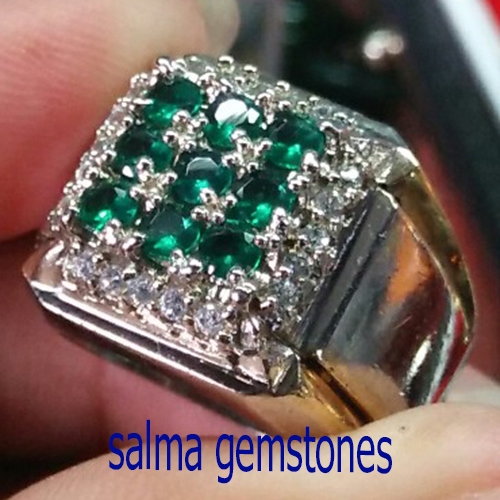 cincin batu diamon zercon batu asli warna nijau,pink,merah