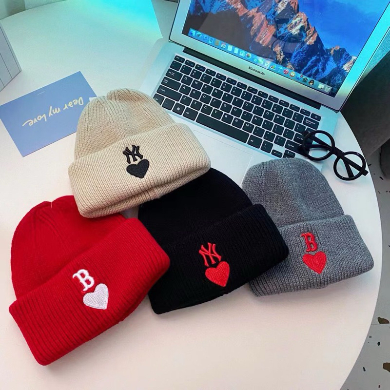 beanie topi rajut kupluk anak ny MLB one size