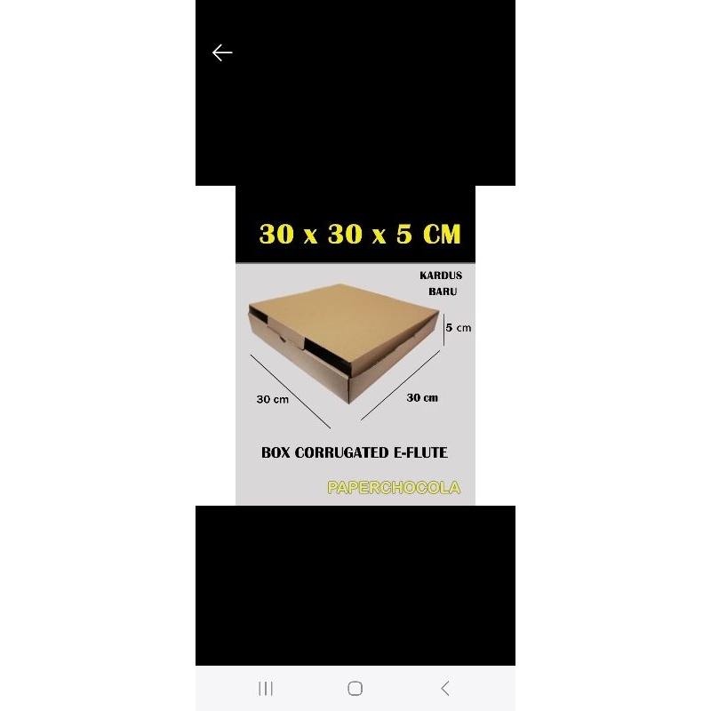 

box 30x30x5 sablon 1 sisi 1 warna
