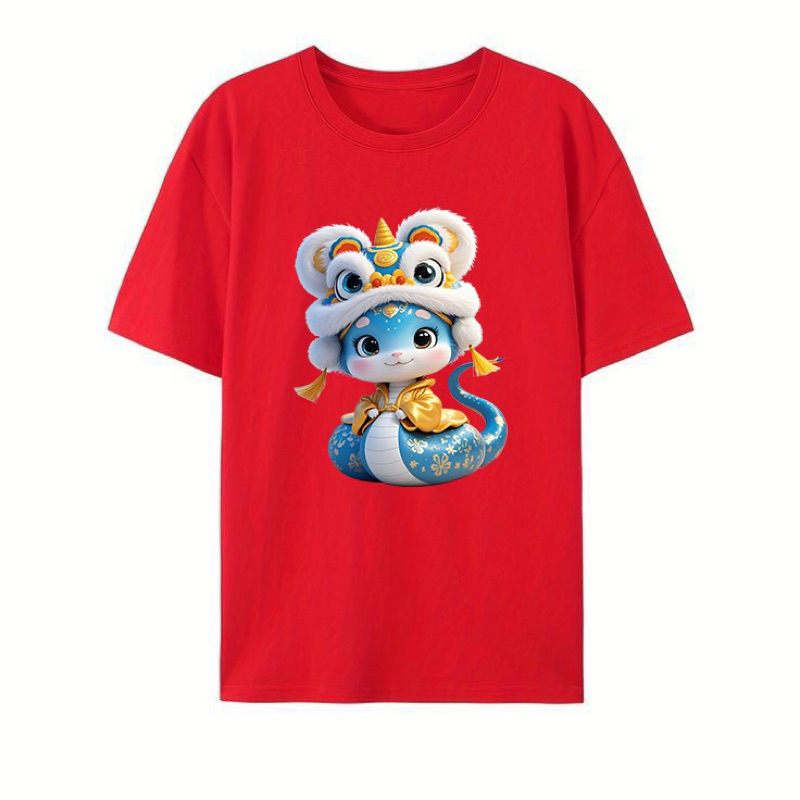 kaos cewek cowok couple keluarga ayah ibu anak imlek cny snake