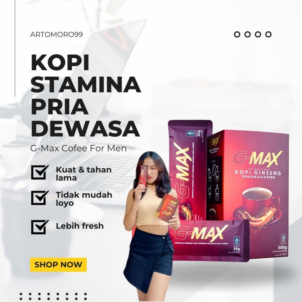 

[PRIVASI] KOPI GMAX KEMASAN 1 BOX (ISI 10 SACHET) MINUMAN SERBUK KOPI GULA GINSENG DAN KRIMER