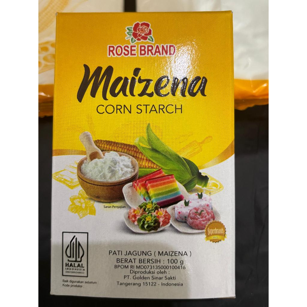 

TEPUNG MAIZENA, TEPUNG JAGUNG MEREK ROSEBRAND 1 PAK 100 GR