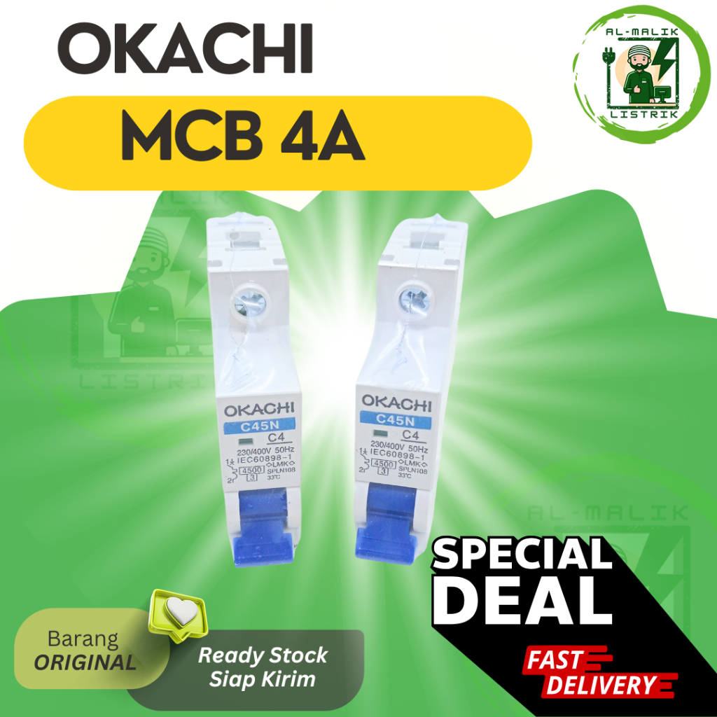 MCB 4A Okachi Saklar Biru MCB 1P OKACHI