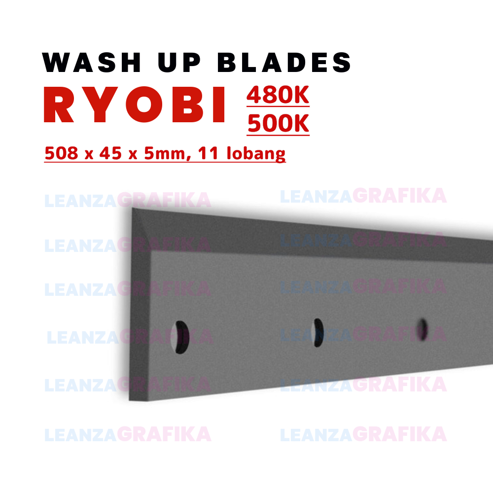 Wash Up Blade Ryobi 480K 500K Spare part Mesin Cetak Offset Rakel 500
