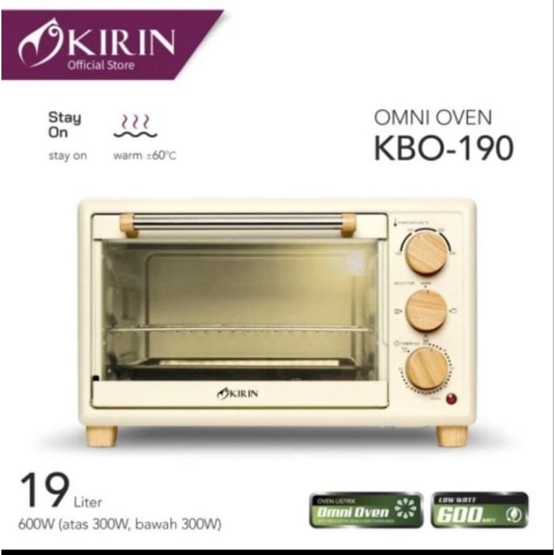 KIRIN OVEN 19L LOW WATT KBO 190 LW OVEN KIRIN LOW WATT - OMNI OVEN (best seller)