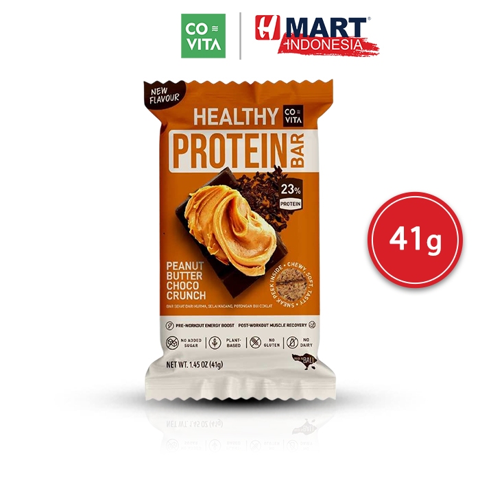 

COVITA Healthy Protein Bar Peanut Butter Choco Crunch - Camilan Sehat 41g