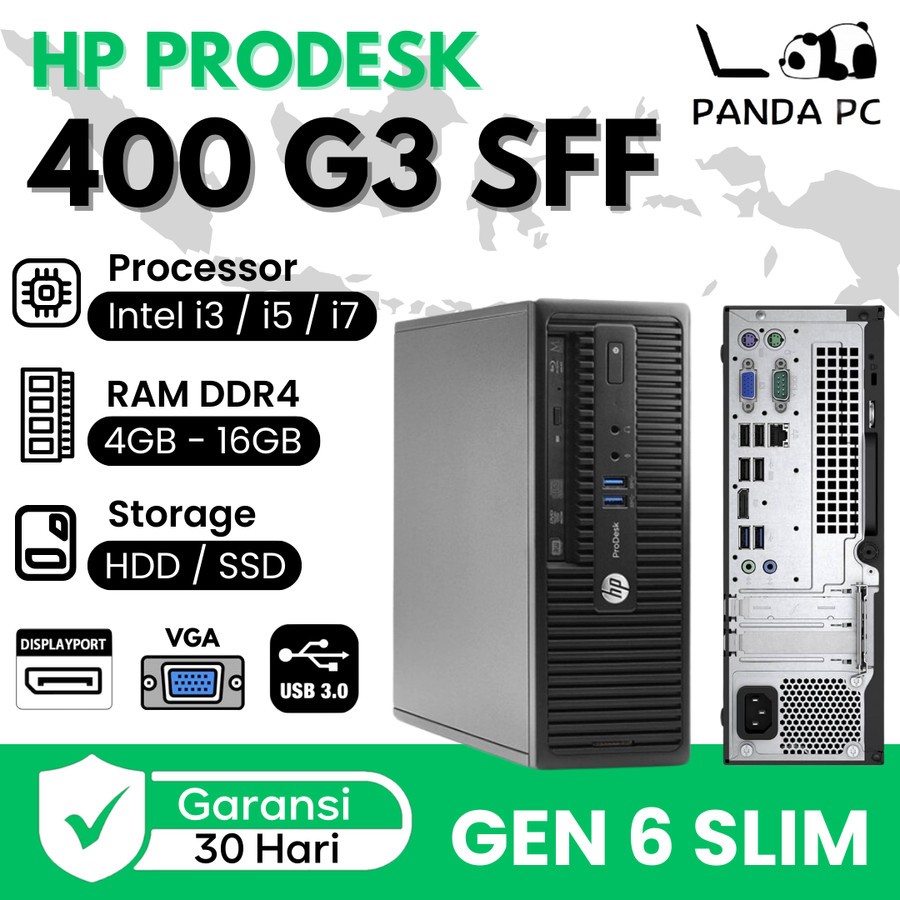 HP ProDesk 400 / 600 / 800 G3 Core i3 / i5 / i7 Gen 6 LGA 1151 PC Slim