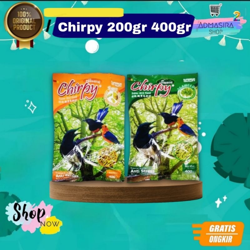 CHIRPY Mini Pelet 3 in 1 Formula Superior Pakan Burung Kacer murai anis