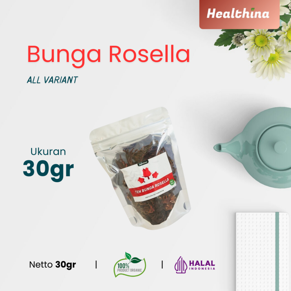 

Bunga Rosella Kering 30gr Alami Organik 100% Kaya Khasiat COD Makassar