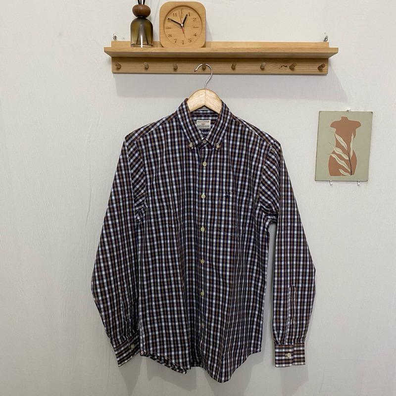 kemeja panjang pria dockers original kondisi bagus size S kotak kotak