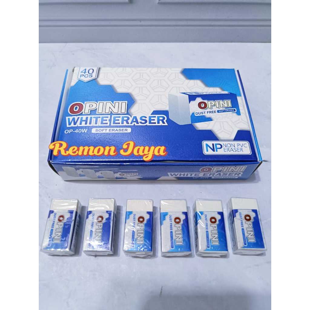 

1 PACK 40 PCS Penghapus Goztar Opini Kecil Putih