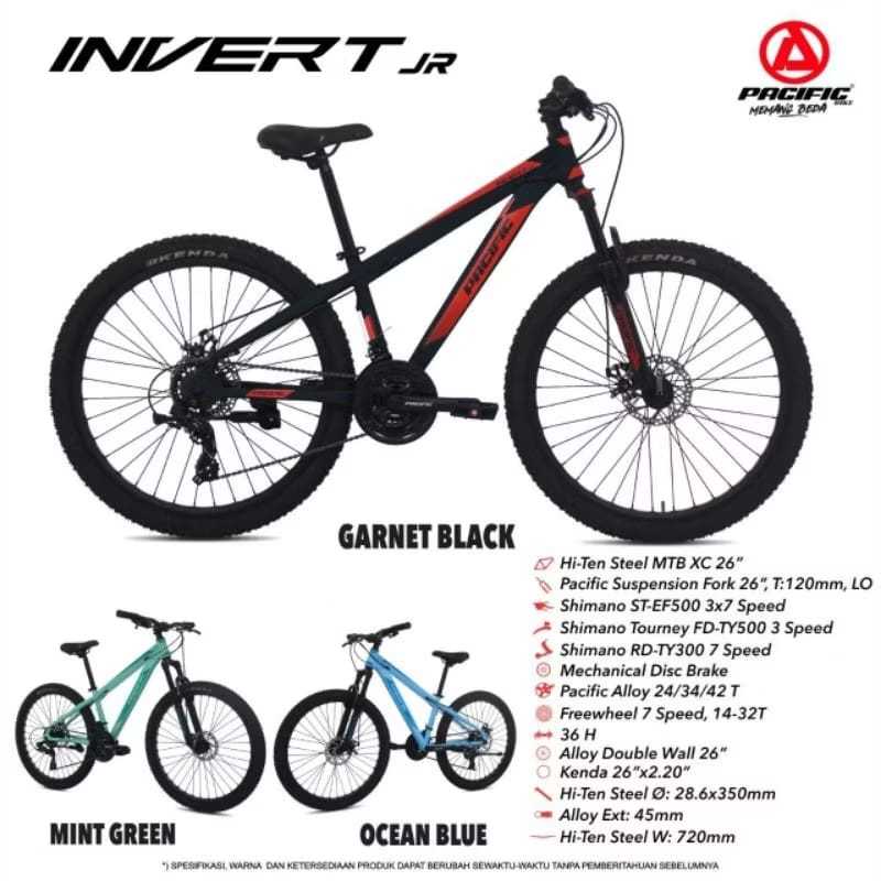 SEPEDA GUNUNG MTB 26 INCH INVERT JR 3X7SP SEPEDA GUNUNG PACIFIC ORI