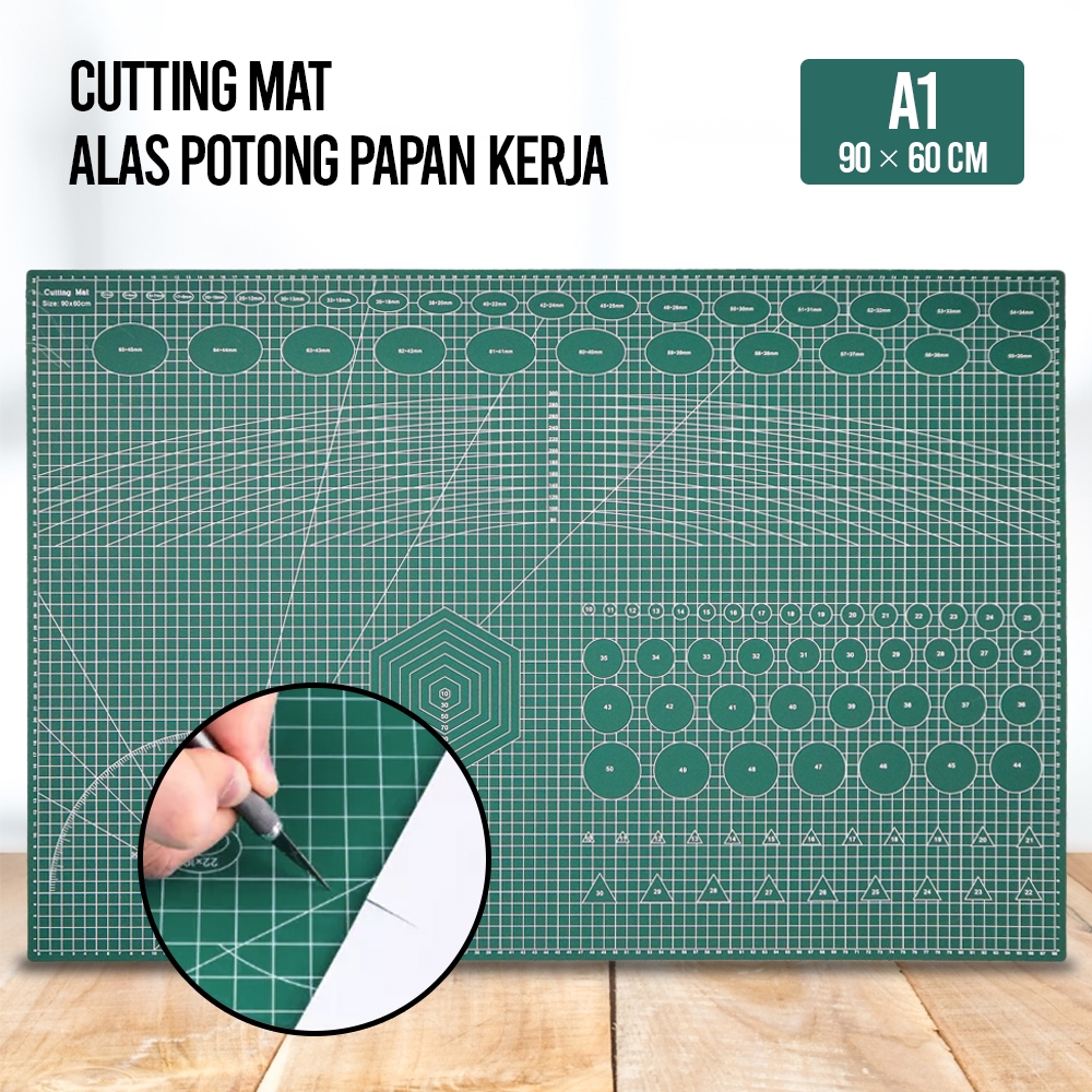 

QJH Working Pad Cutting Mat Alas Potong Papan Kerja A1 90x60cm - QJ4 - Green