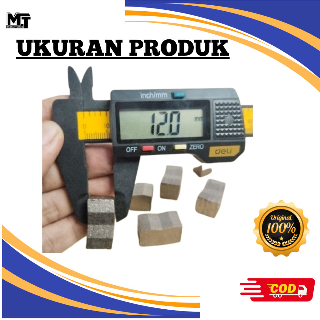 segmen mata bor sumur cekung/ segment bor sumur/diamond segment 12 mm