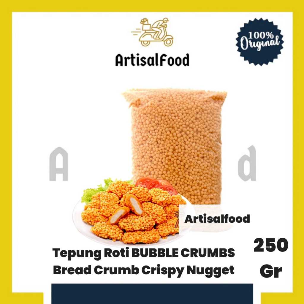 

(250 GR) Tepung Roti BULAT BUBBLE CRUMBS - Bread Crumb Crispy Nugget panir